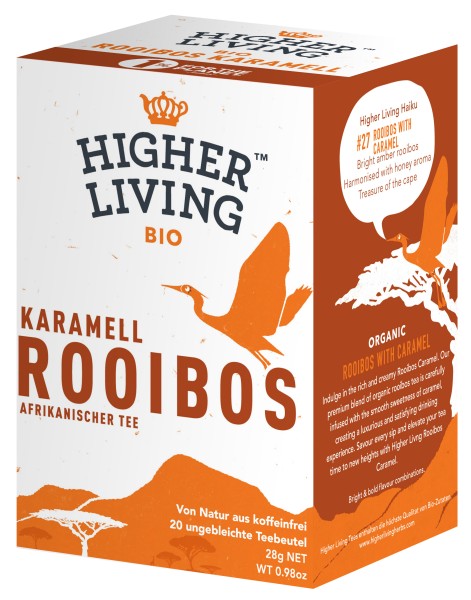 Higher Living - Karamell Rooibos, 28g (20 Teebeutel)