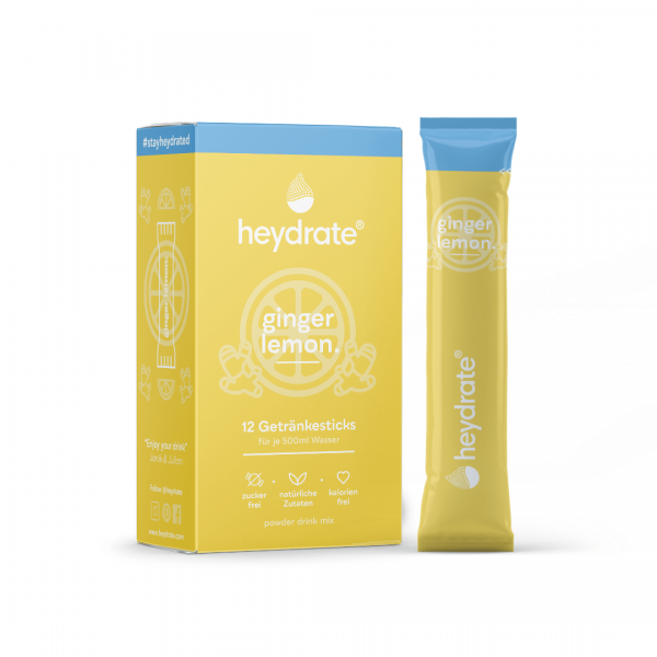 heydrate - Extracts - ginger lemon, 12 Sticks