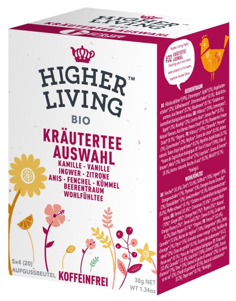 Higher Living - Kräutertee Auswahl, 38g (20 Teebeutel)