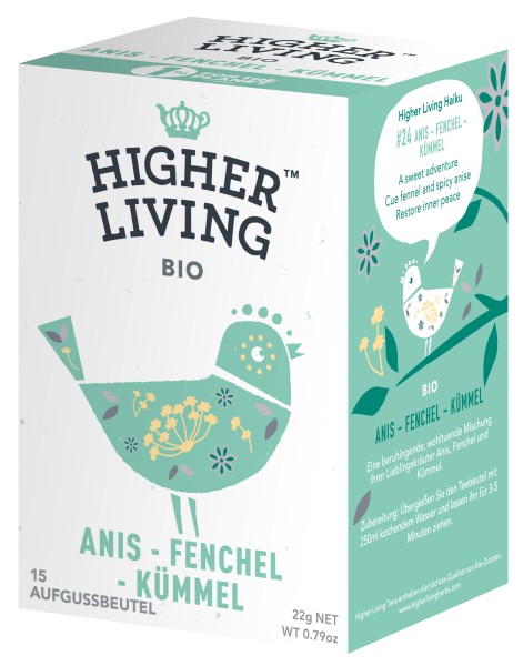 Higher Living - Anis-Fenchel-Kümmel, 22g (15 Teebeutel)