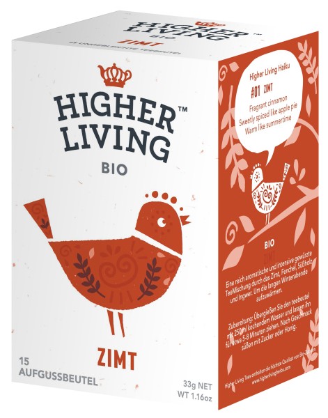 Higher Living - Zimt, 33g (15 Teebeutel)